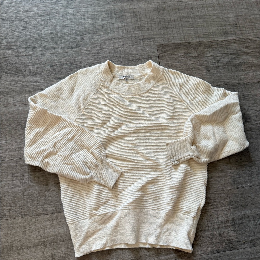 Madewell Cotton Sweater in Cream